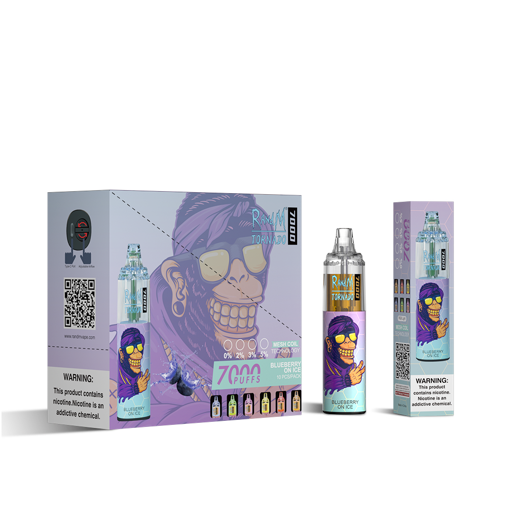 RAndM Tornado 7000 Caladas Vape Desechable (Caja de 10)