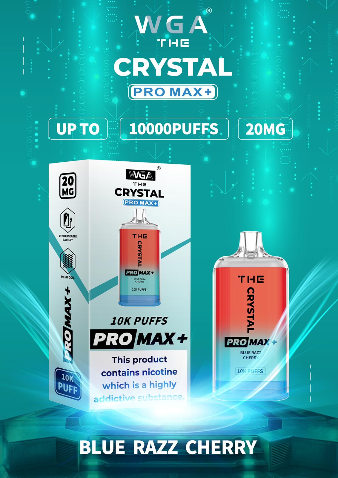 The Crystal Pro Max + 10000 Caladas Vape Desechable (Caja de 10)