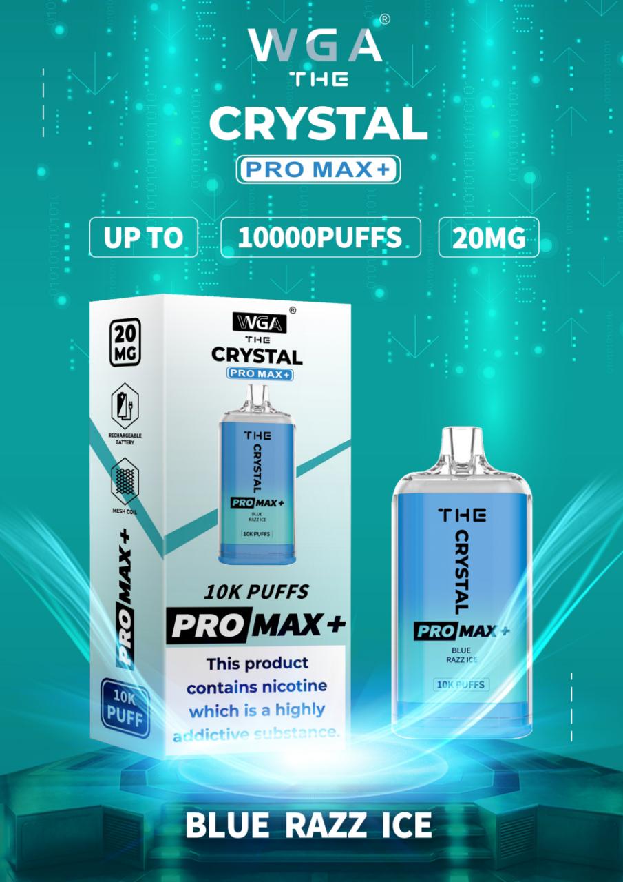 The Crystal Pro Max + 10000 Caladas Vape Desechable (Caja de 10)