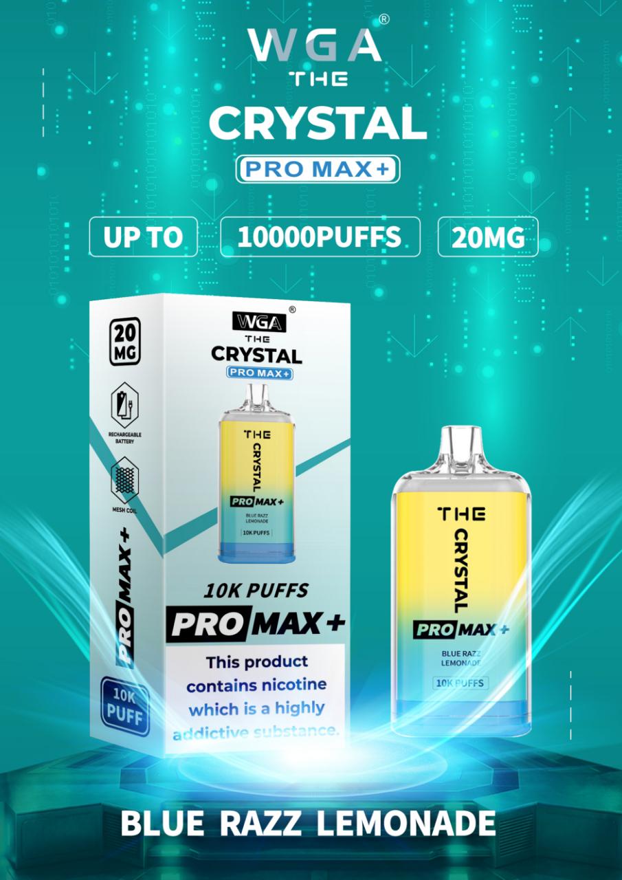 The Crystal Pro Max + 10000 Caladas Vape Desechable (Caja de 10)