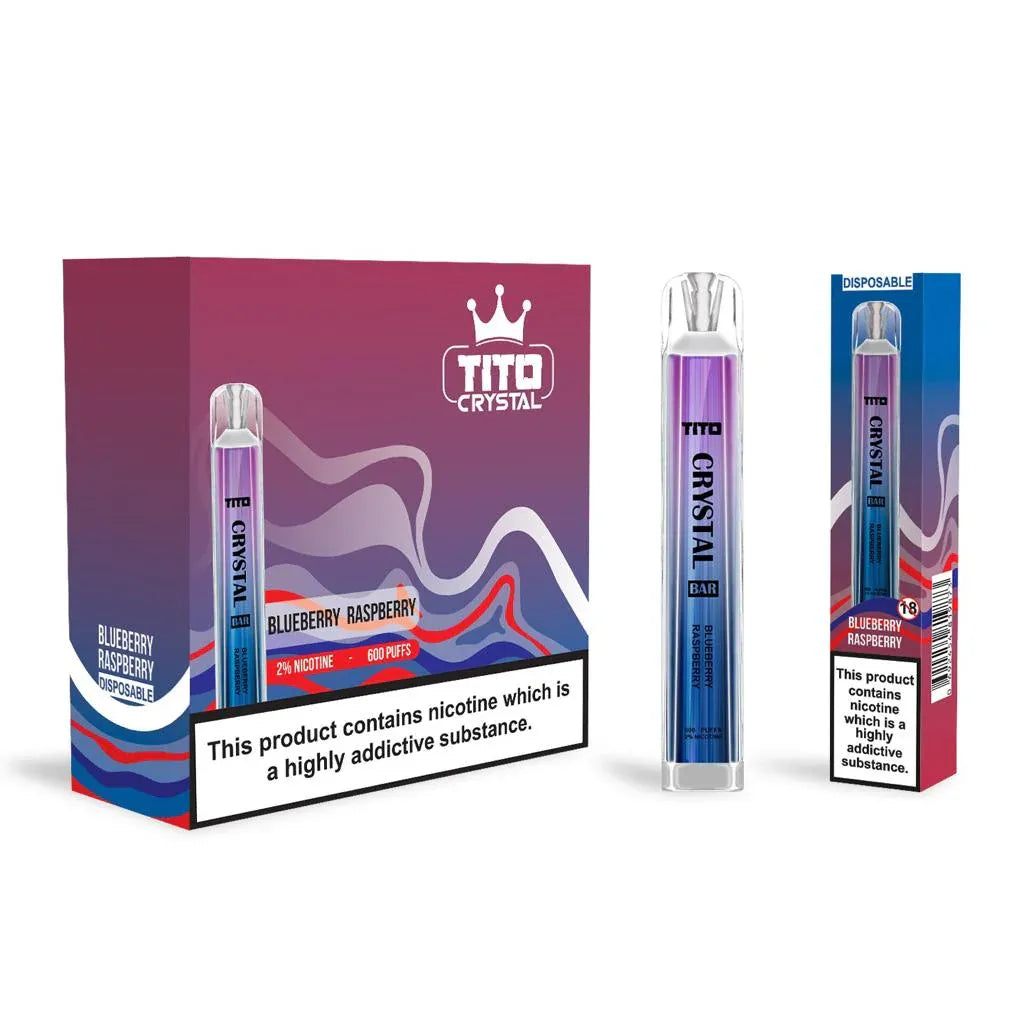 Tito Crystal Bar Vape Pen 600 Puffs blueberry raspberry