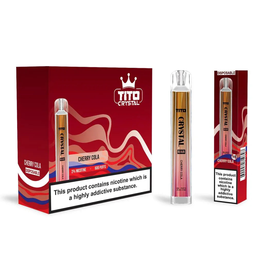 Tito Crystal Bar Vape Pen 600 Puffs cherry cola