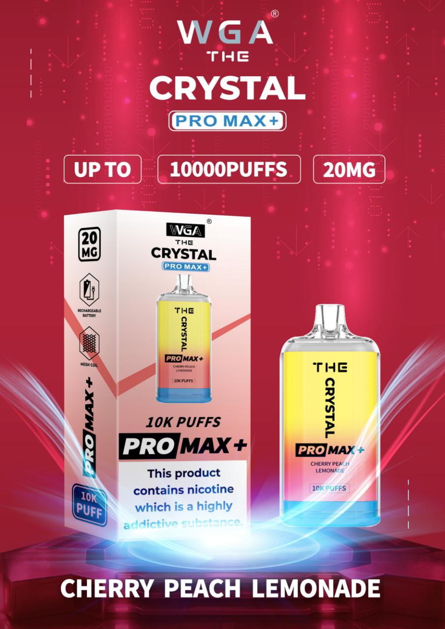 The Crystal Pro Max + 10000 Caladas Vape Desechable (Caja de 10)