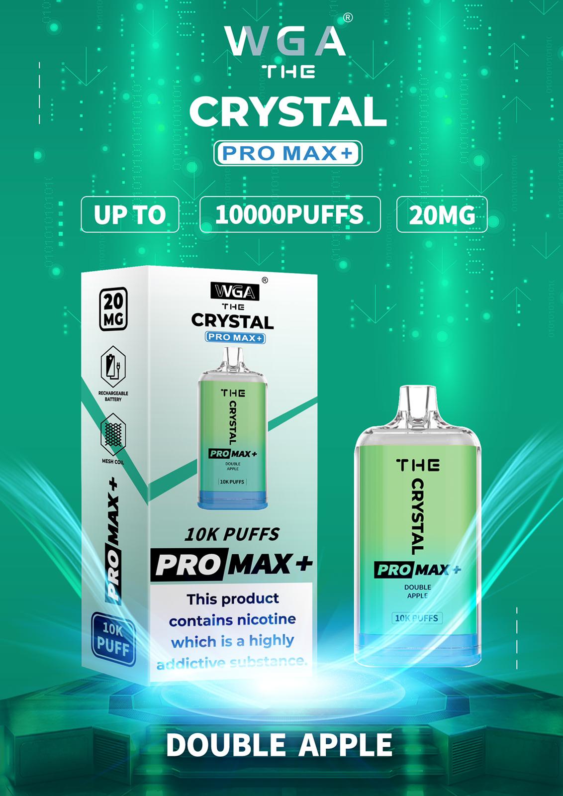 The Crystal Pro Max + 10000 Caladas Vape Desechable (Caja de 10)