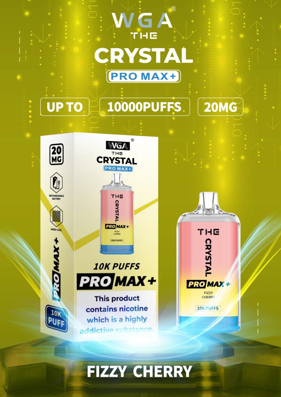 The Crystal Pro Max + 10000 Caladas Vape Desechable (Caja de 10)