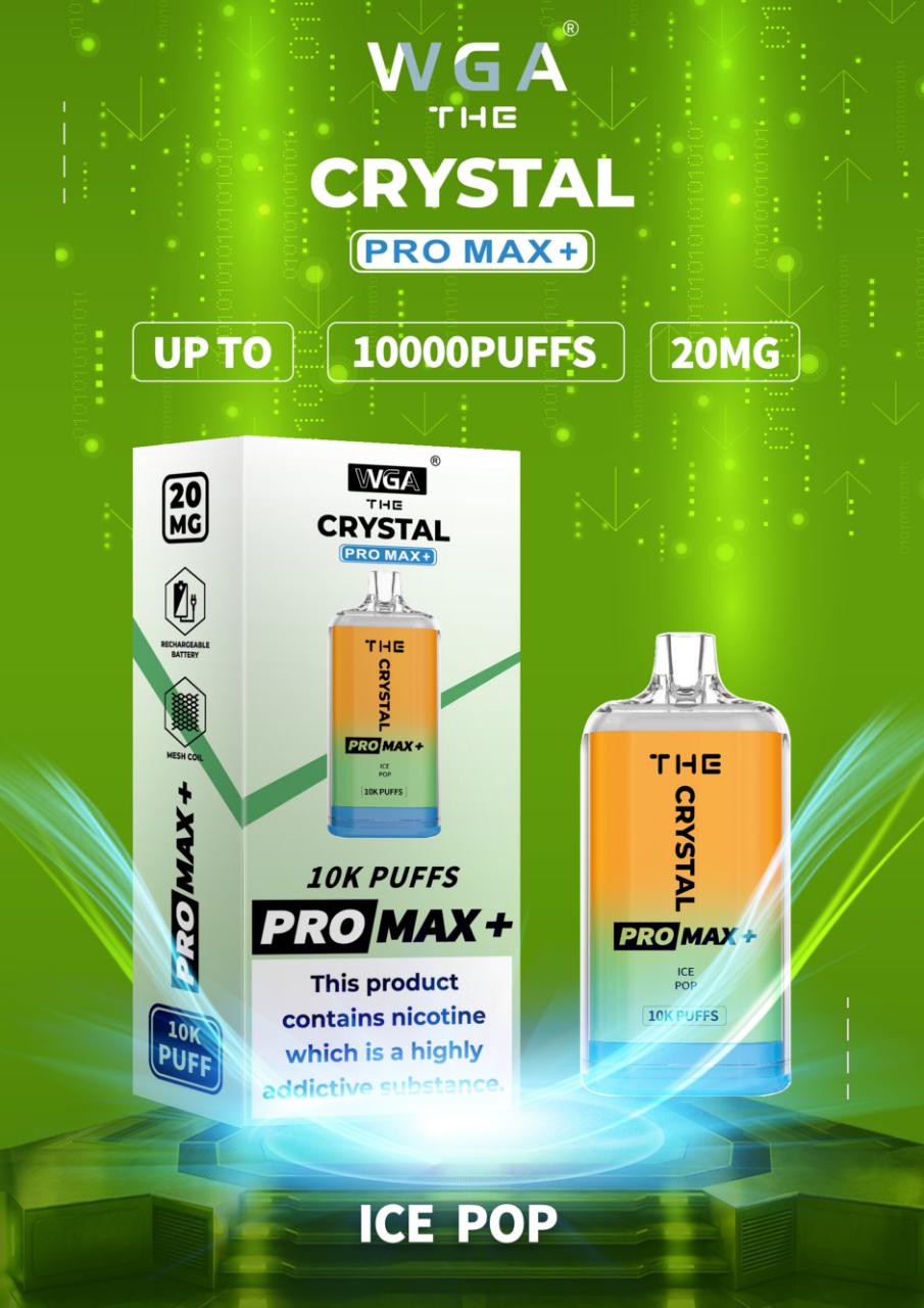 The Crystal Pro Max + 10000 Caladas Vape Desechable (Caja de 10)