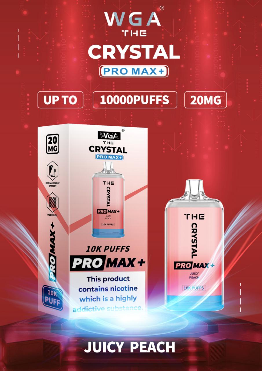 The Crystal Pro Max + 10000 Caladas Vape Desechable (Caja de 10)