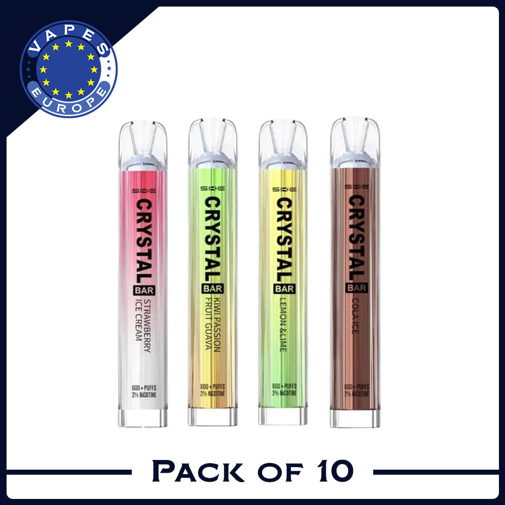 SKE Crystal Bar 600 Puffs Disposable Vape Box Of 10