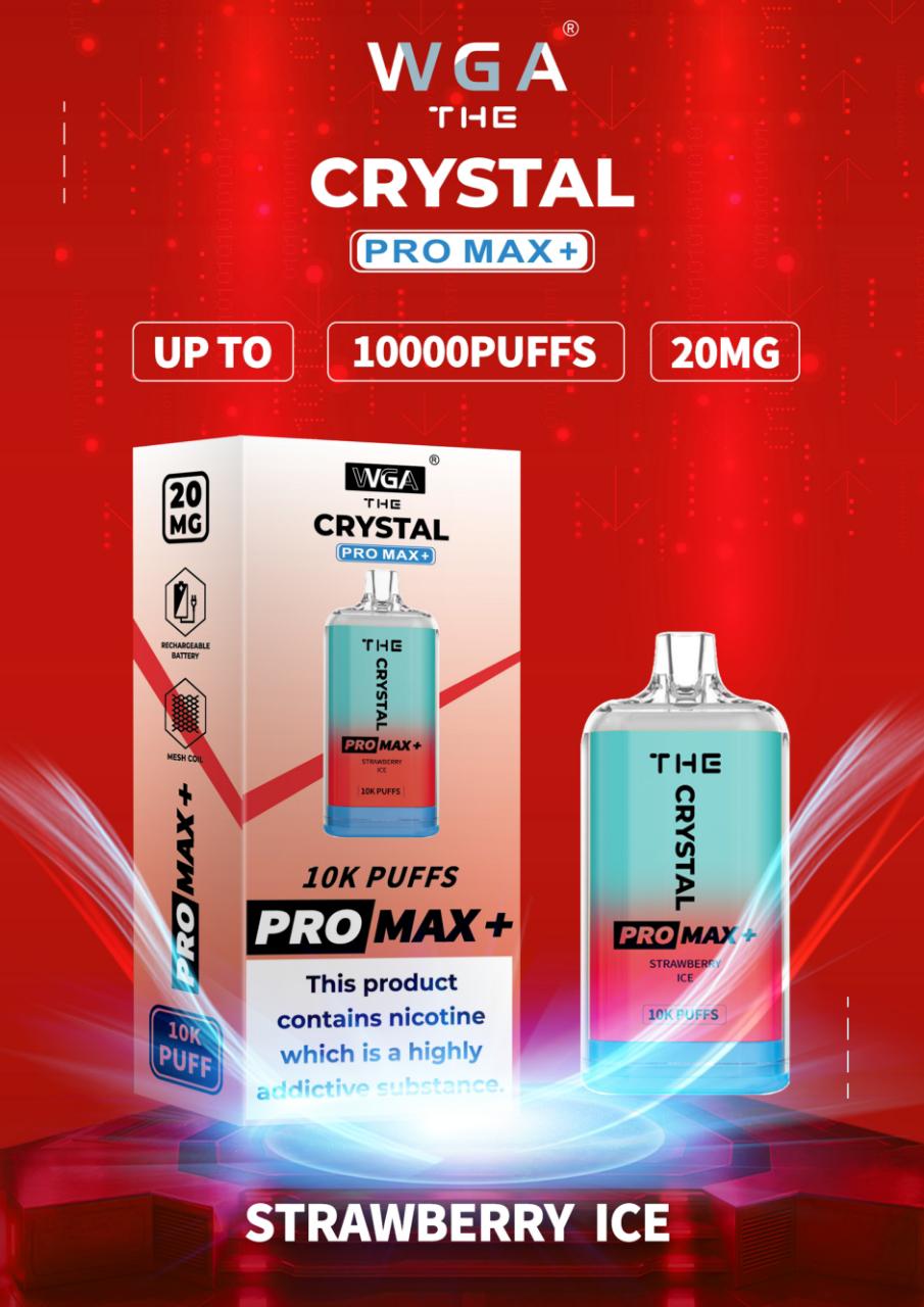 The Crystal Pro Max + 10000 Caladas Vape Desechable (Caja de 10)