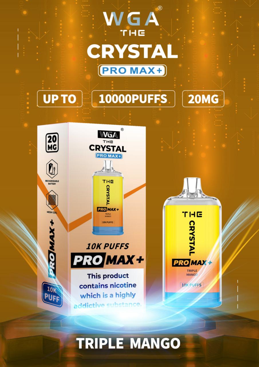 The Crystal Pro Max + 10000 Caladas Vape Desechable (Caja de 10)