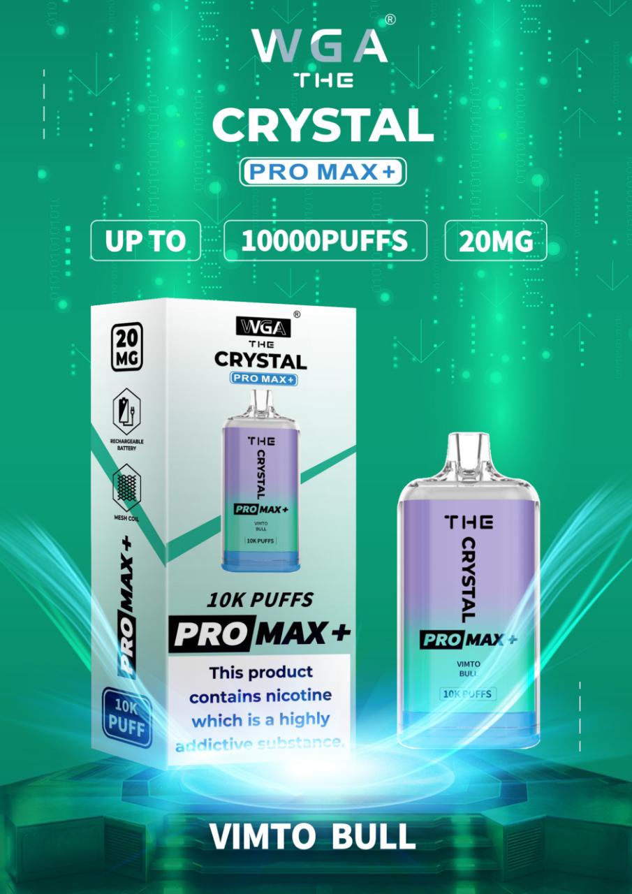 The Crystal Pro Max + 10000 Caladas Vape Desechable (Caja de 10)