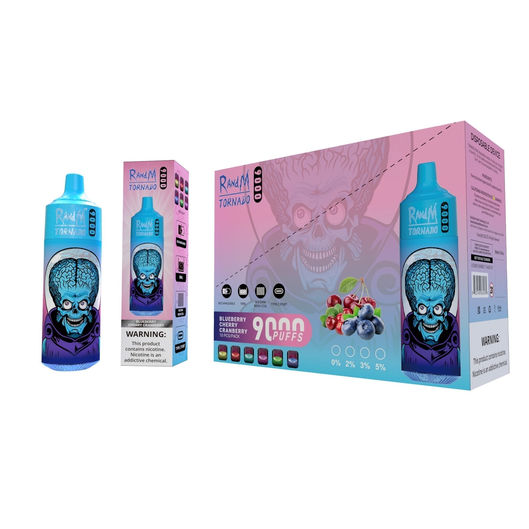 RAndM Tornado 9000 Caladas Vape Desechable