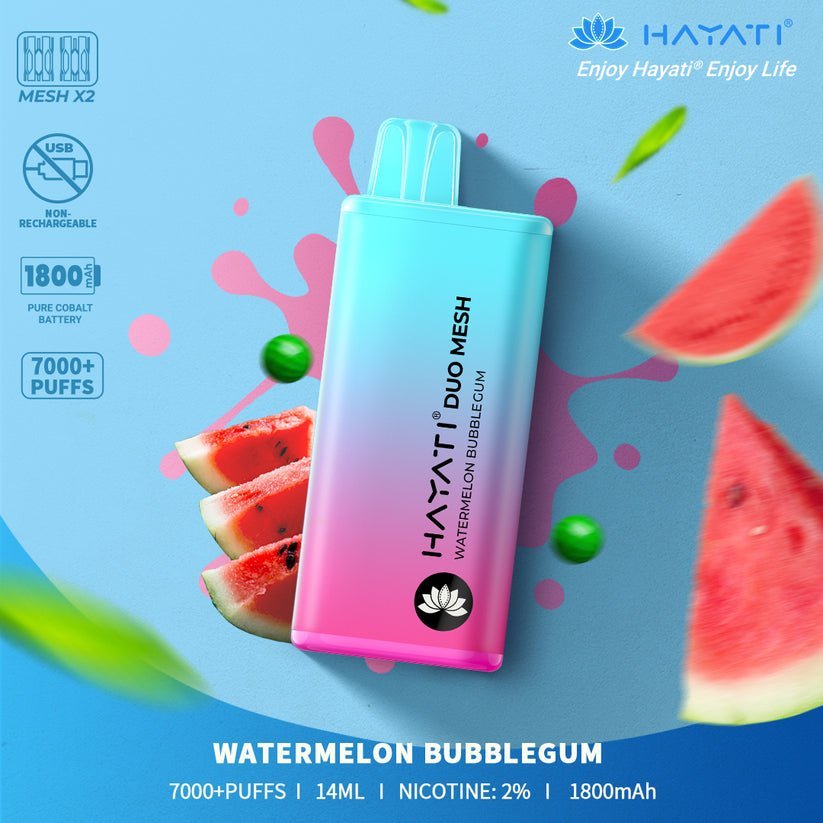 Hayati Duo Mesh 7000 Puffs Disposable Vape Bar Pod Kit #Simbavapes#